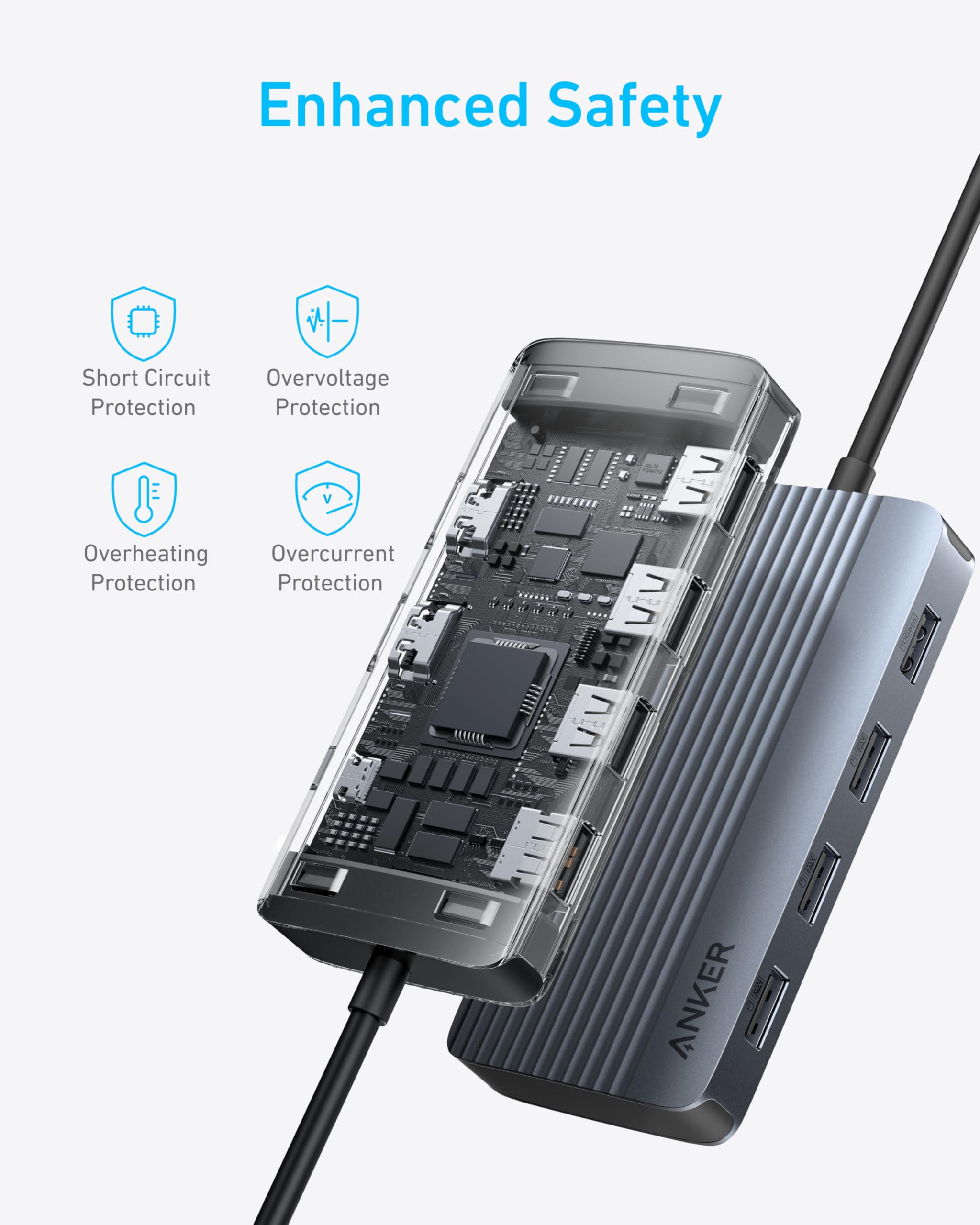 Foto 7 pulgar | Hub Usb-c Anker 7 En 1 Con Doble Monitor Hdmi Para Macbook Air/pro De 100 W - Venta Internacional.