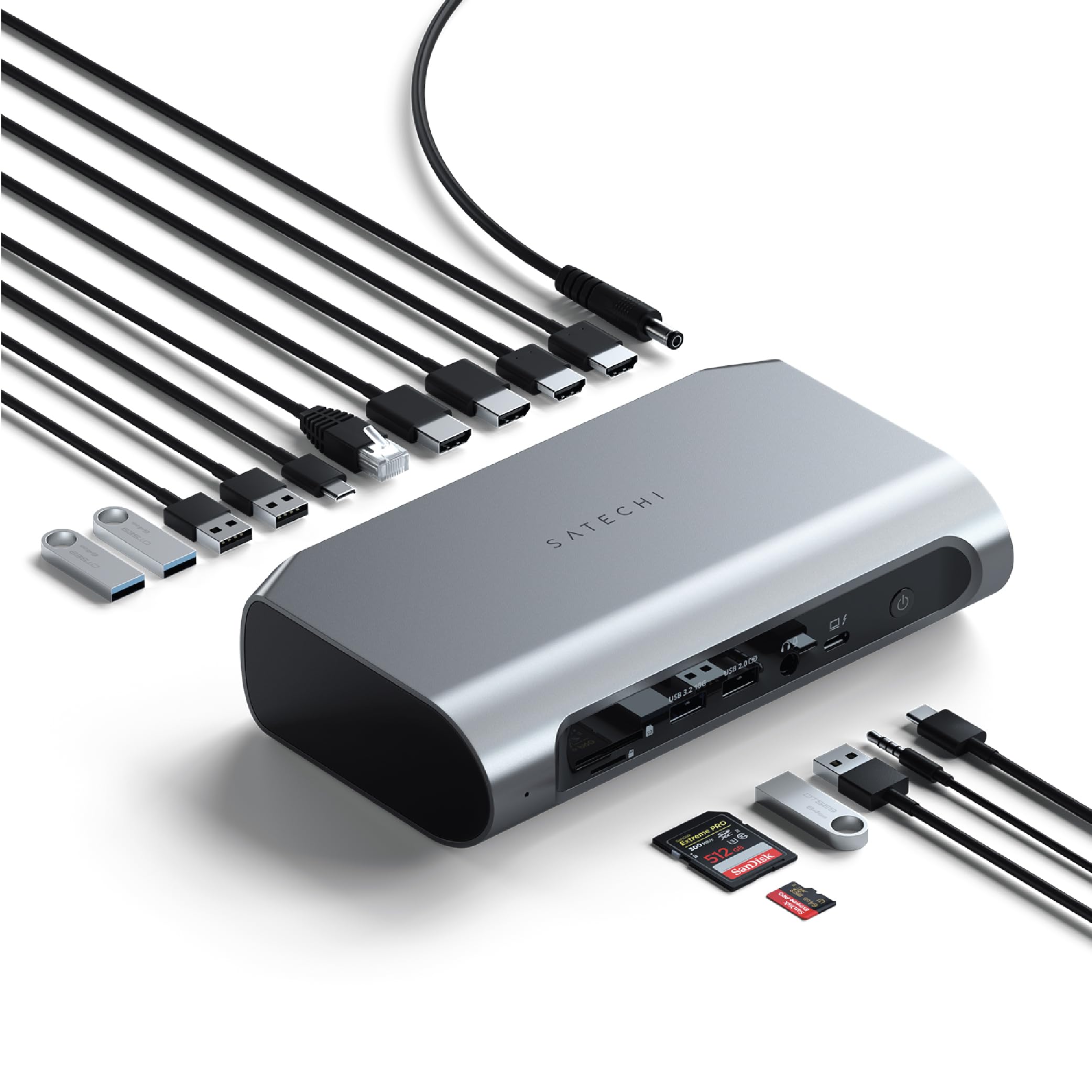 Foto 3 pulgar | Estación De Acoplamiento Satechi Thunderbolt 4 Usb C 16 Puertos 96w Pd - Venta Internacional.