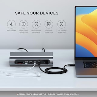 Foto 3 | Estación De Acoplamiento Satechi Thunderbolt 4 Usb C 16 Puertos 96w Pd - Venta Internacional.