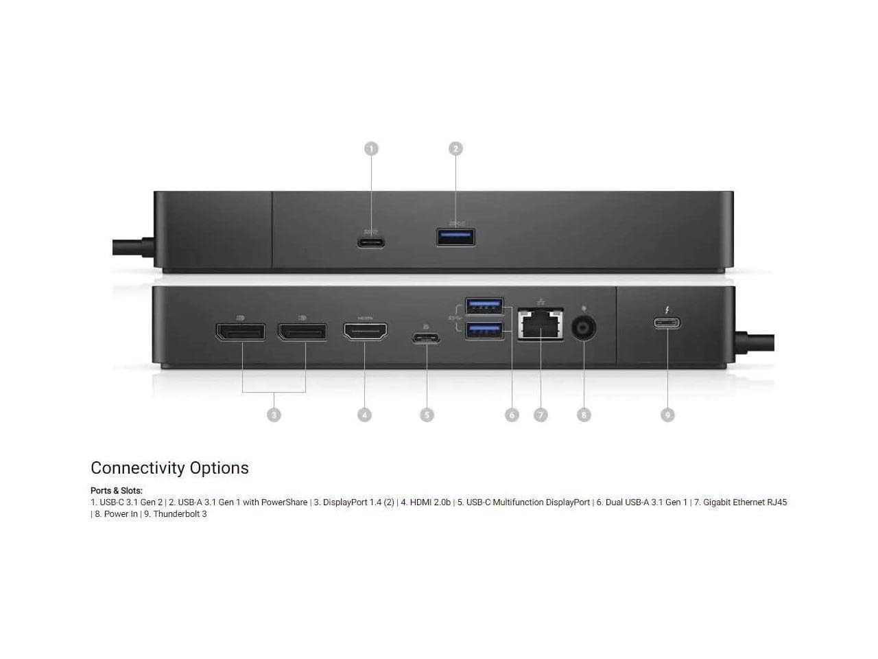 Foto 6 pulgar | Estación De Acoplamiento Dell Thunderbolt Dock Wd19tbs De 130 W De Potencia - Venta Internacional.