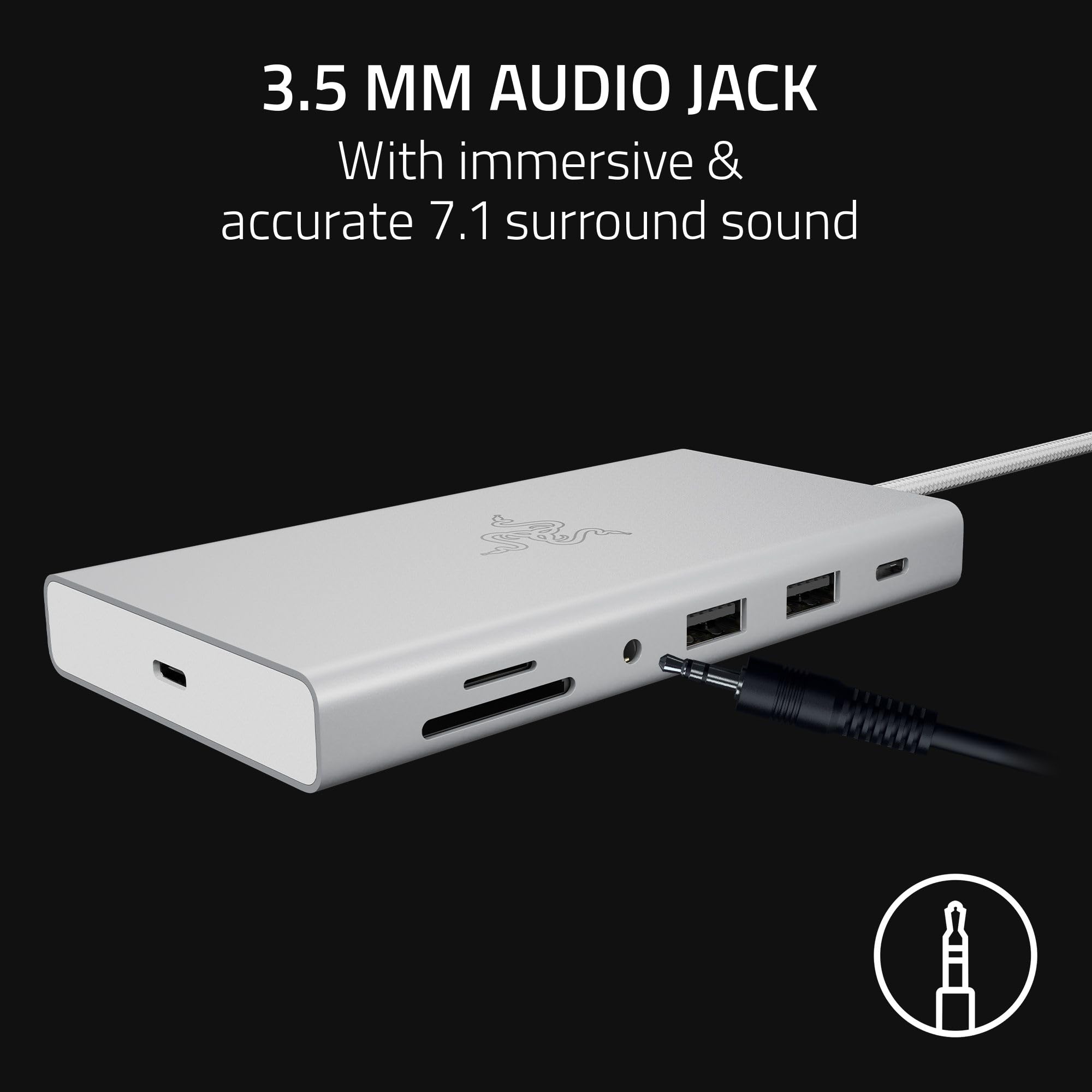 Foto 5 pulgar | Estación De Carga Razer Usb C Dock De 11 Puertos 85 W 4k 60 Hz - Mercury - Venta Internacional.