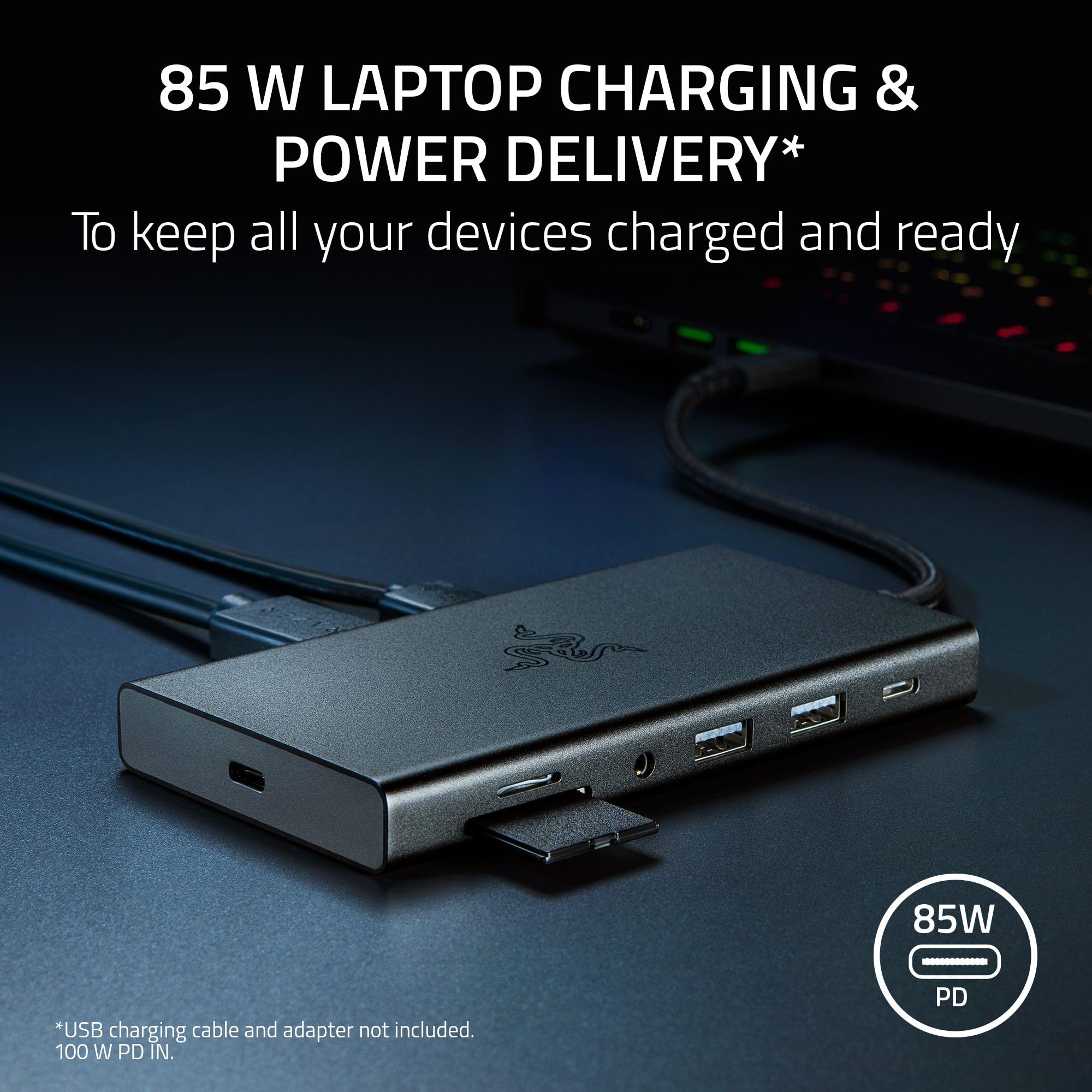 Foto 7 pulgar | Estación De Carga Razer Usb C Dock De 11 Puertos 85 W 4k 60 Hz - Mercury - Venta Internacional.