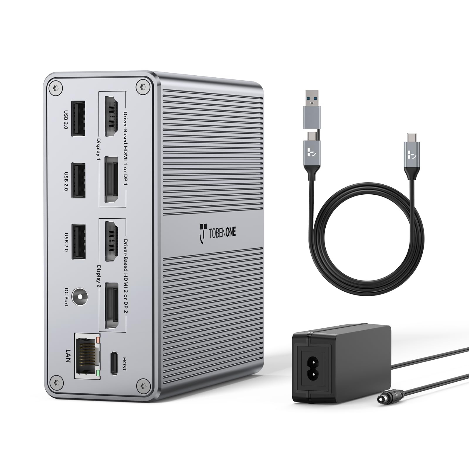 Foto 2 pulgar | Estación De Acoplamiento Tobenone Para Doble Monitor 4k @60hz Usb-c 65w Pd - Venta Internacional.