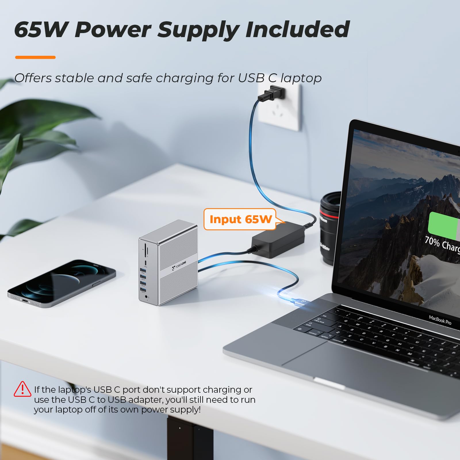Foto 7 pulgar | Estación De Acoplamiento Tobenone Para Doble Monitor 4k @60hz Usb-c 65w Pd - Venta Internacional.