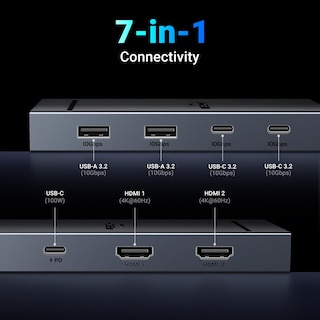 Foto 2 | Estación De Acoplamiento Usb C Ugreen Revodok Pro 7 En 1 Dual 4k Hdmi - Venta Internacional.