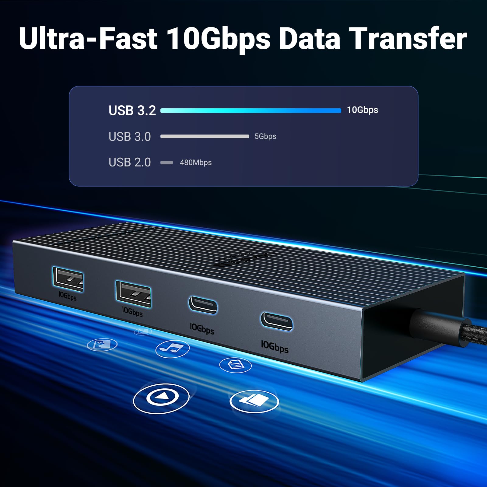 Foto 6 pulgar | Estación De Acoplamiento Usb C Ugreen Revodok Pro 7 En 1 Dual 4k Hdmi - Venta Internacional.