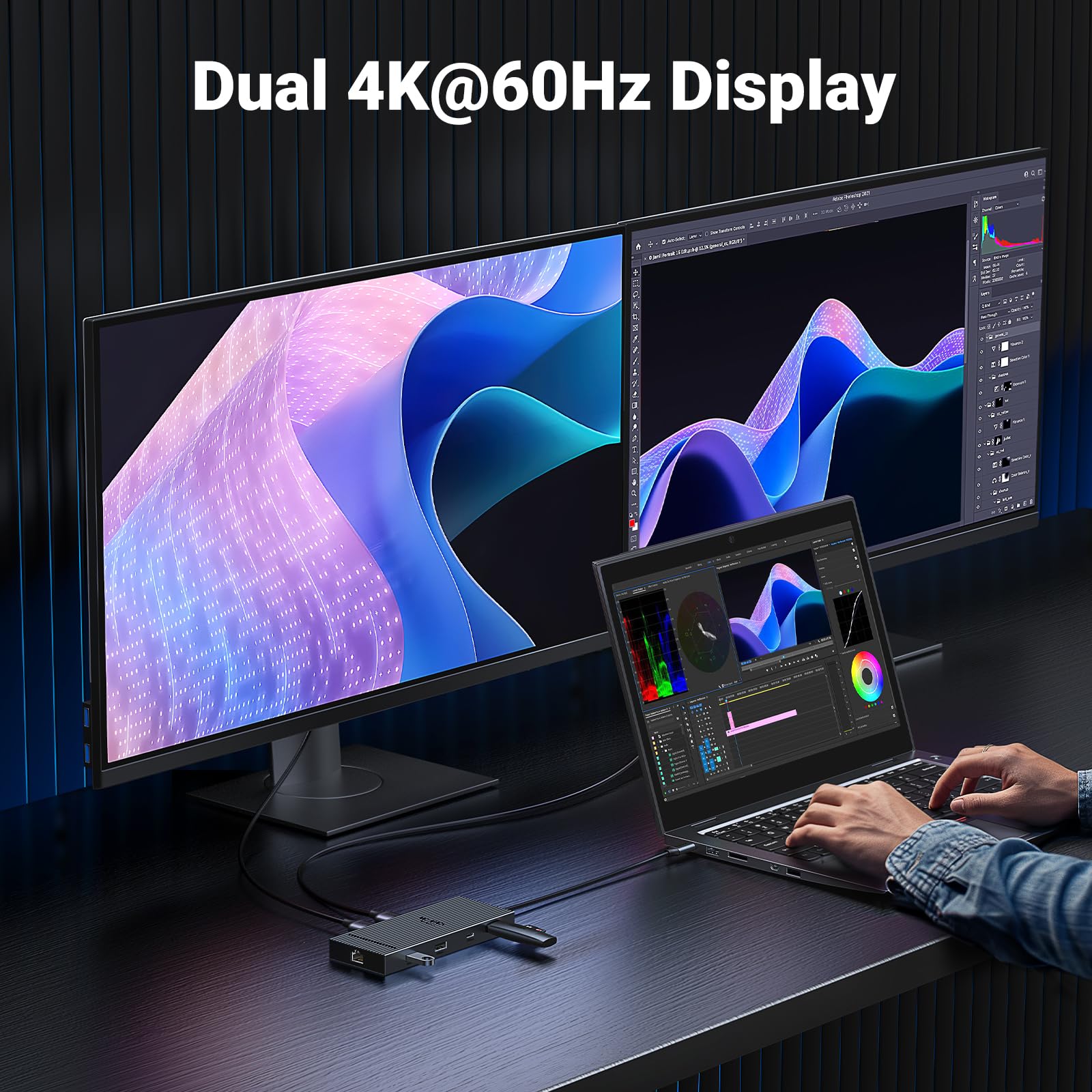 Foto 4 pulgar | Estación De Acoplamiento Usb C Ugreen Revodok Pro 10 En 1 Dual 4k @60hz - Venta Internacional.