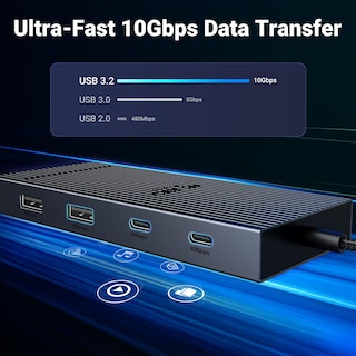 Foto 5 | Estación De Acoplamiento Usb C Ugreen Revodok Pro 10 En 1 Dual 4k @60hz - Venta Internacional.