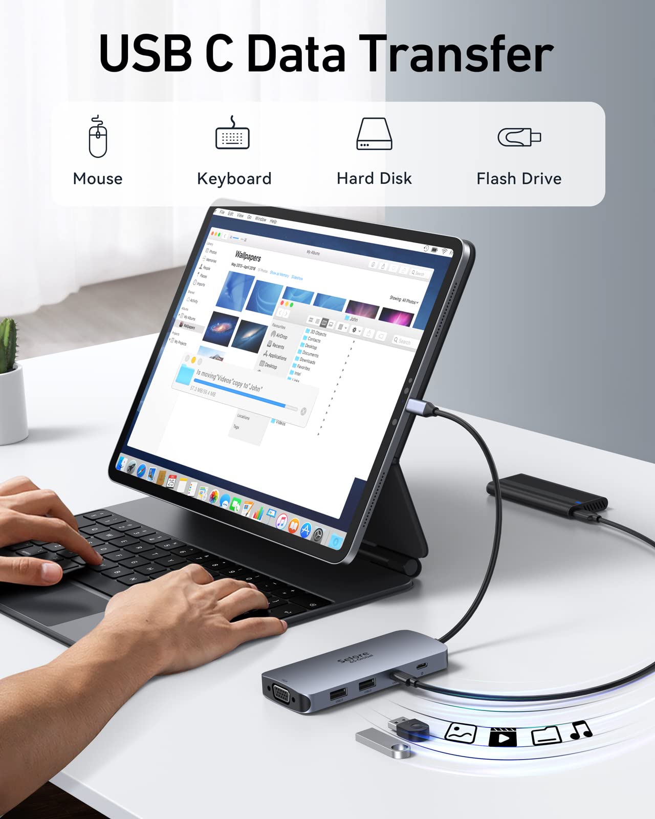 Foto 7 pulgar | Estación De Acoplamiento Usb C Selore Dual Hdmi Displayport Vga 100w Pd - Venta Internacional.
