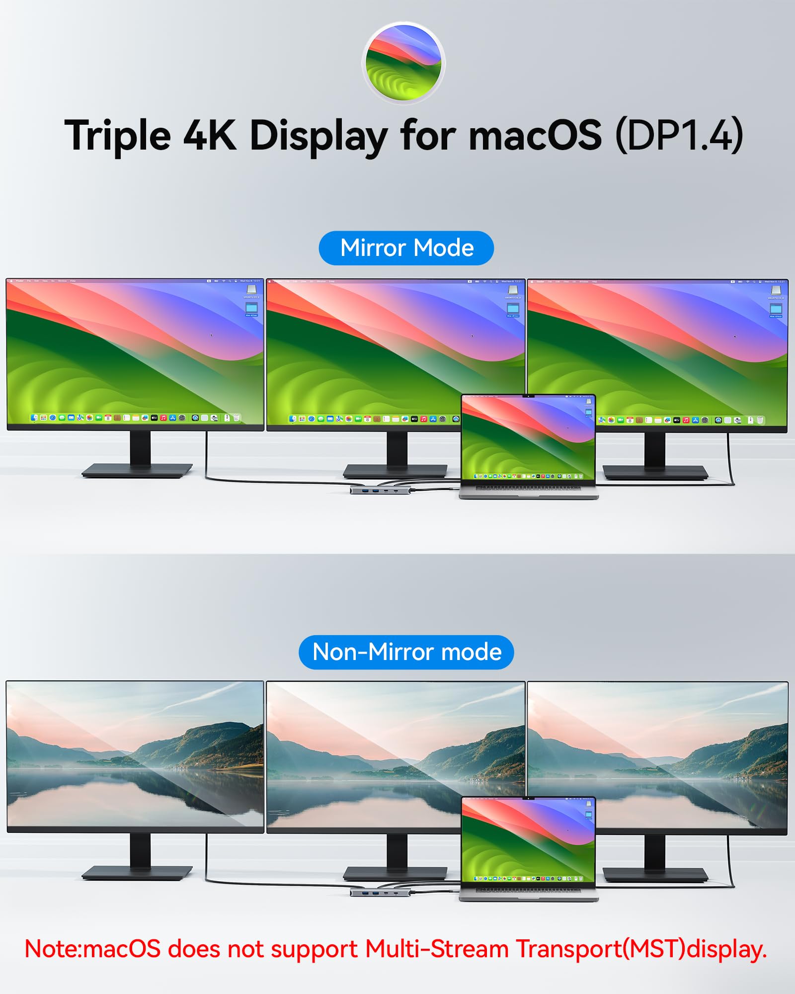 Foto 5 pulgar | Estación De Acoplamiento Usb C Selore Con Doble Monitor Y Triple Pantalla 4k - Venta Internacional.