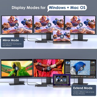 Foto 4 | Estación De Acoplamiento Wavlink Displaylink Para Triple Monitor 4k 60 Hz - Venta Internacional.