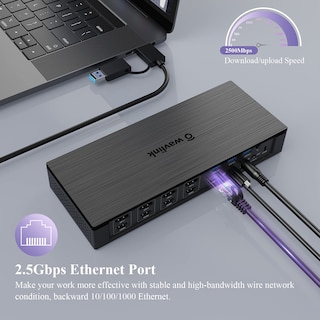 Foto 6 | Estación De Acoplamiento Wavlink 69pd8 Para Cuatro Monitores 5k/4k @60hz 100w - Venta Internacional.