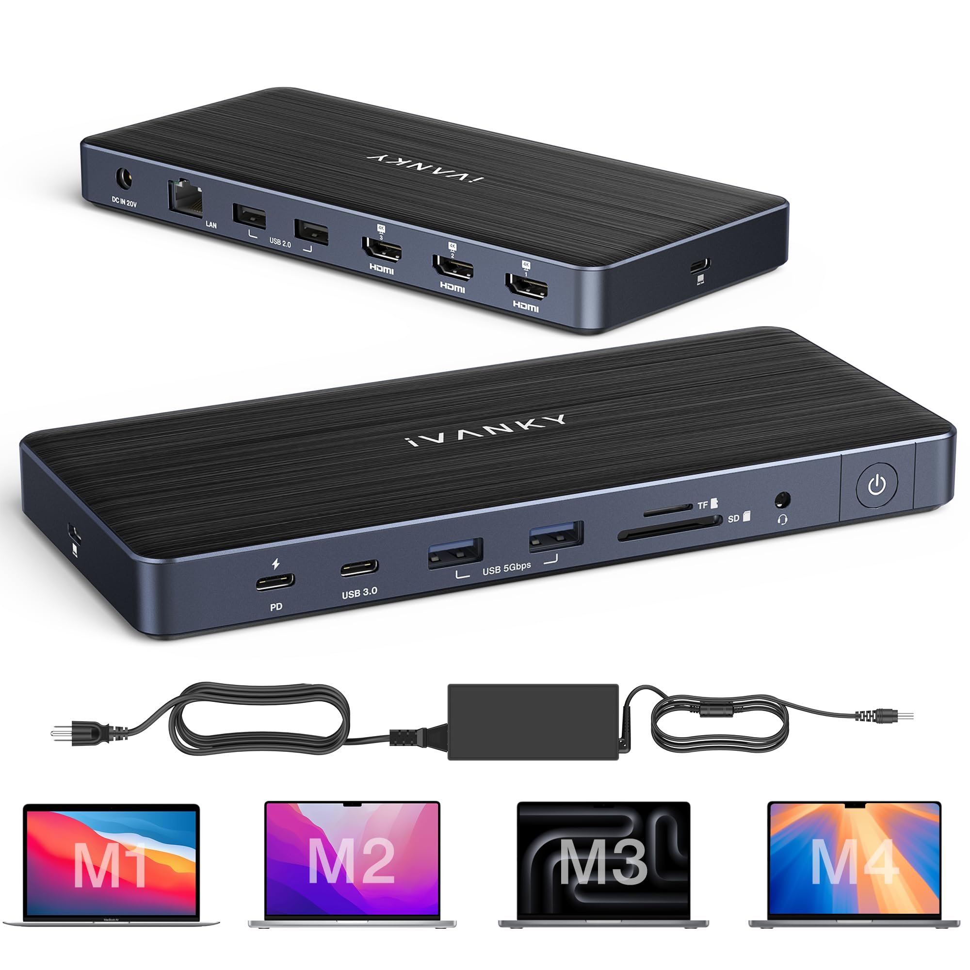 Estación De Acoplamiento Ivanky Fusiondock Pro 1+ Para Macbook M1/m2/m3/m4 - Venta Internacional.