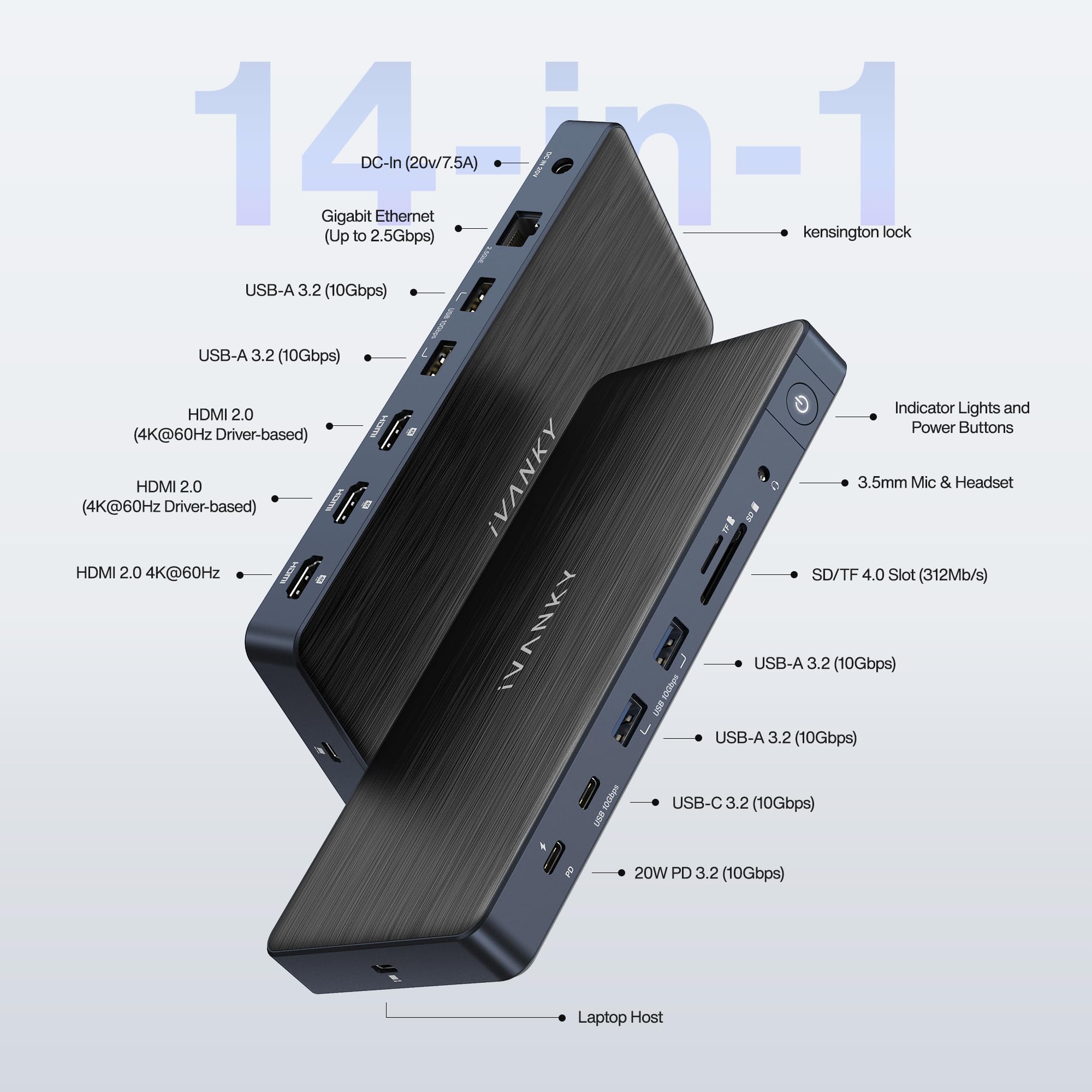 Foto 2 | Estación De Acoplamiento Ivanky Fusiondock Pro 1+ Para Macbook M1/m2/m3/m4 - Venta Internacional.