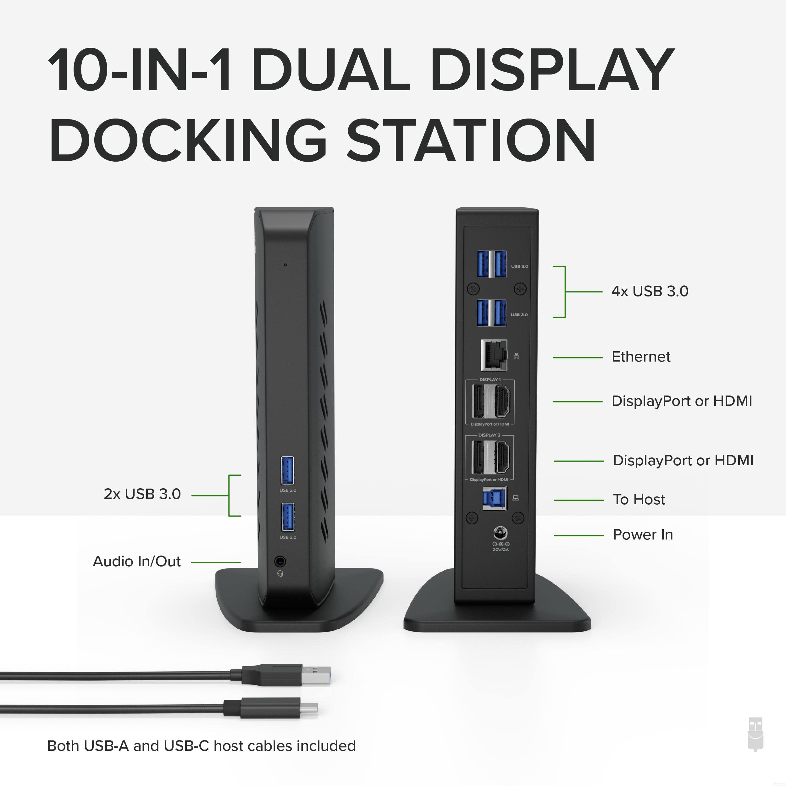 Foto 3 pulgar | Estación De Acoplamiento Usb 3.0/usb-c Con Doble Pantalla 4k Para Win/mac - Venta Internacional.