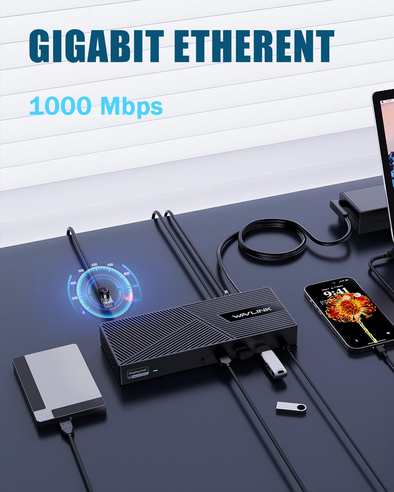 Foto 7 | Estación De Acoplamiento Wavlink Displaylink 15 En 1 De 130 W Con 3 Monitores - Venta Internacional.