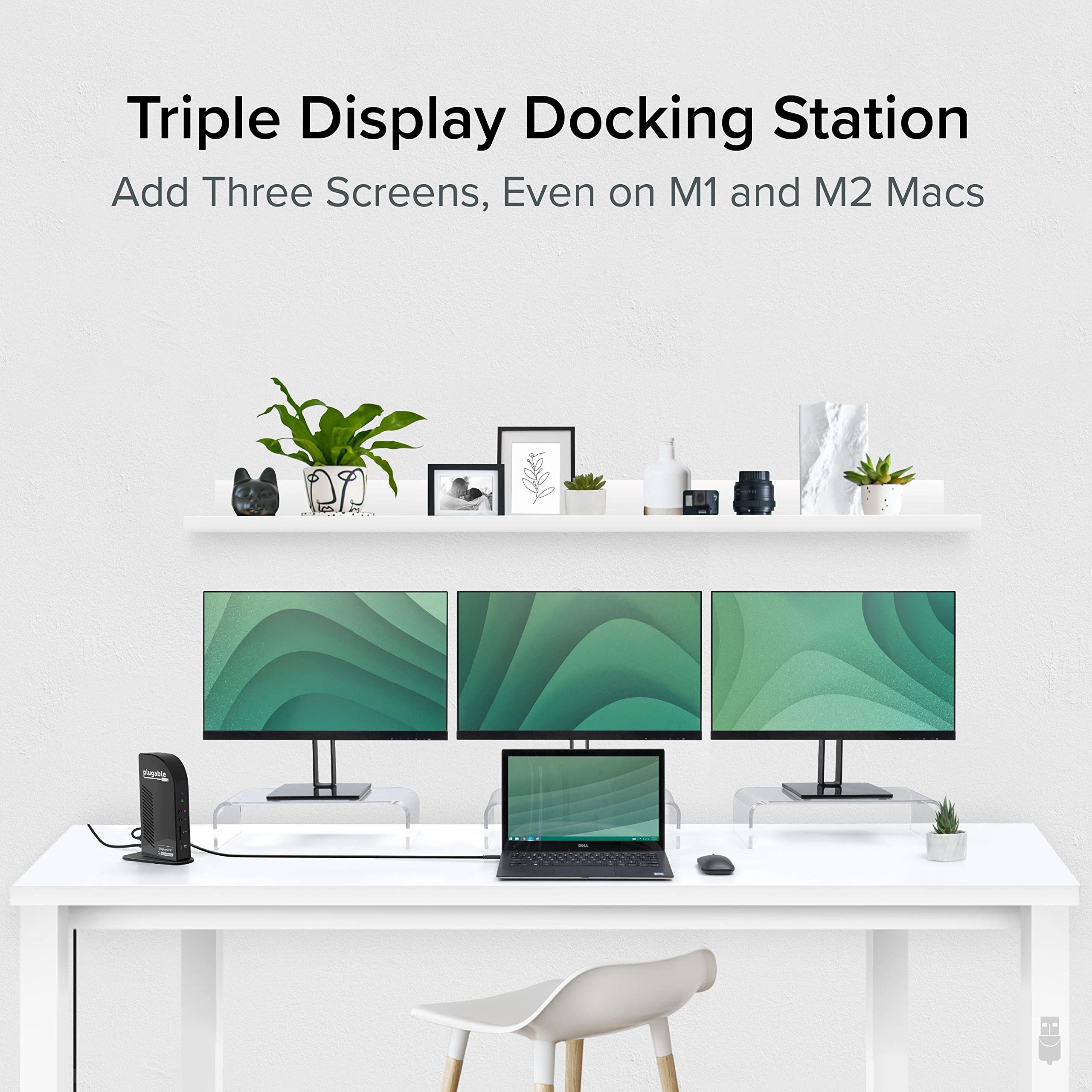 Foto 3 | Estación De Acoplamiento Triple Con Triple Monitor 13 En 1 Usb-c De 100 W - Venta Internacional.