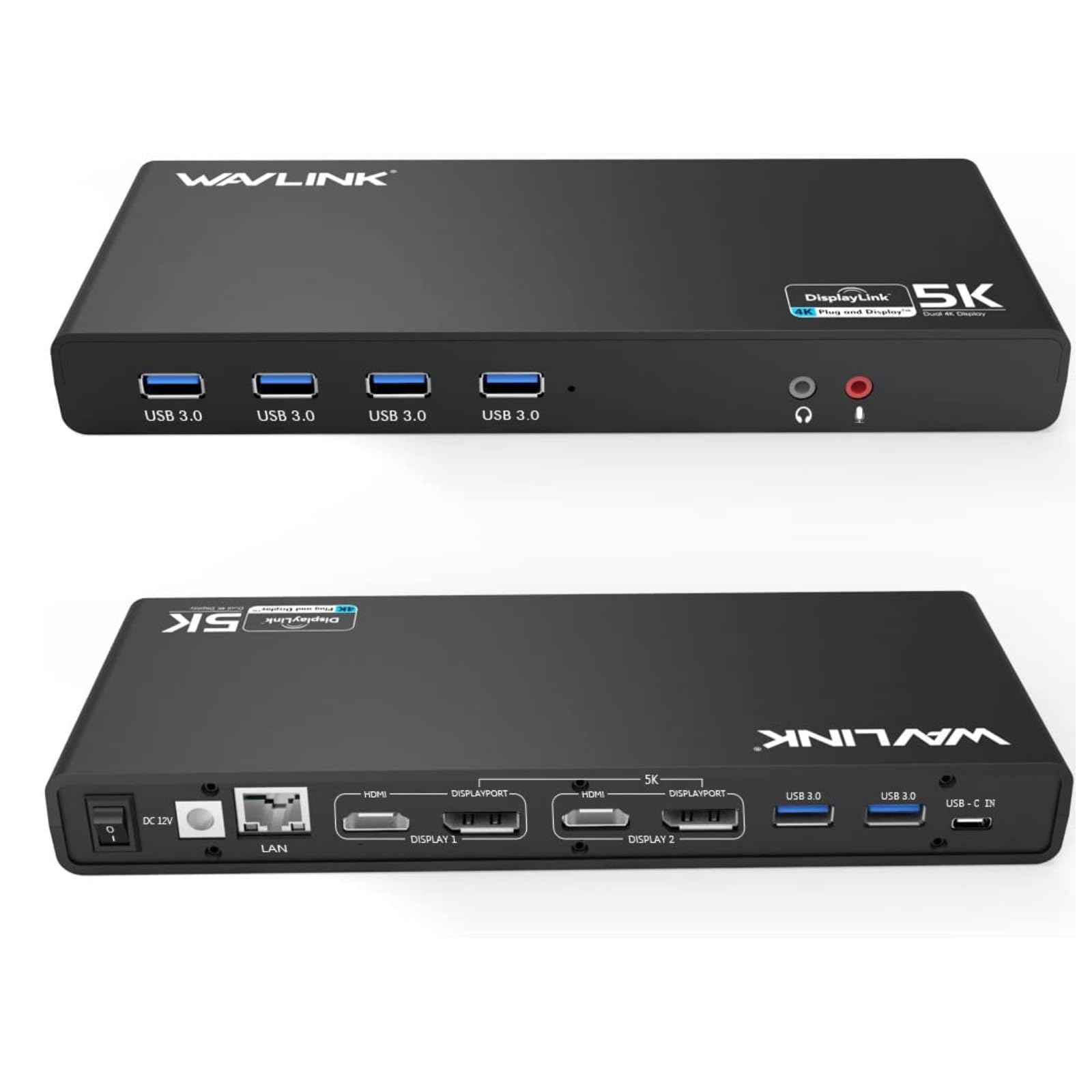 Foto 2 pulgar | Estación De Acoplamiento Wavlink Usb 3.0 Y Usb-c Con Pantalla Dual 4k - Venta Internacional.