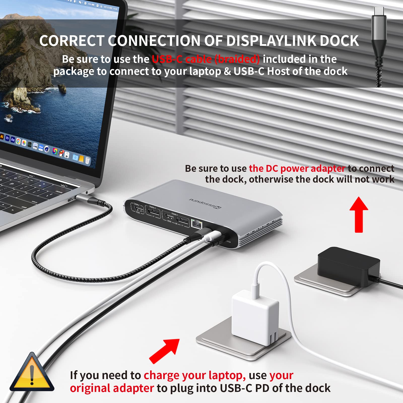 Foto 5 | Estación De Acoplamiento Minisopuru Displaylink De Triple Pantalla De 100 W - Venta Internacional.