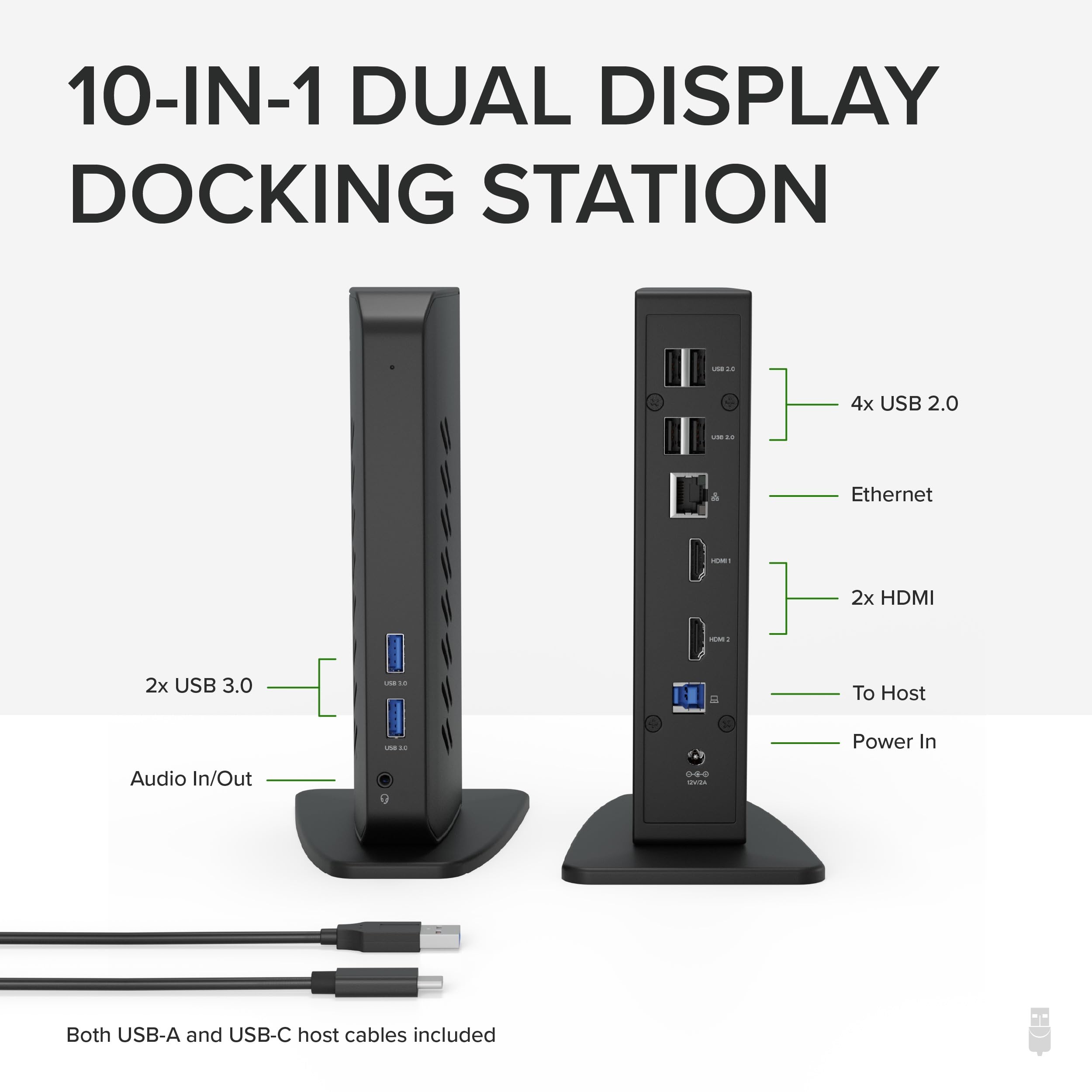 Foto 3 pulgar | Estación De Acoplamiento Para Ordenador Portátil Usb 3.0/usb-c 2 Hdmi 6 Usb - Venta Internacional.