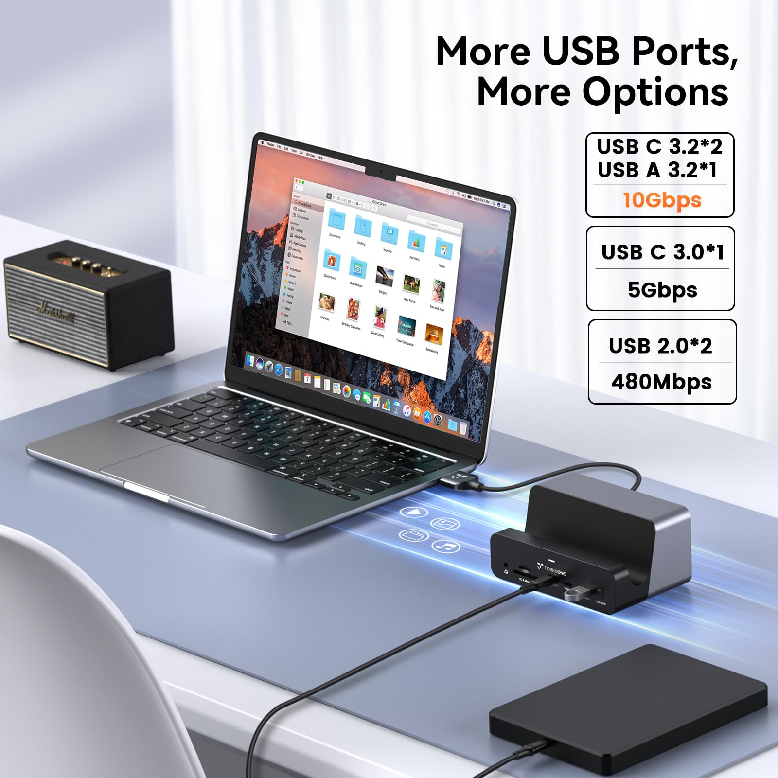 Foto 6 | Estación De Acoplamiento Tobenone Tobenone 18 En 2 Para Macbook 4k @60hz - Venta Internacional.