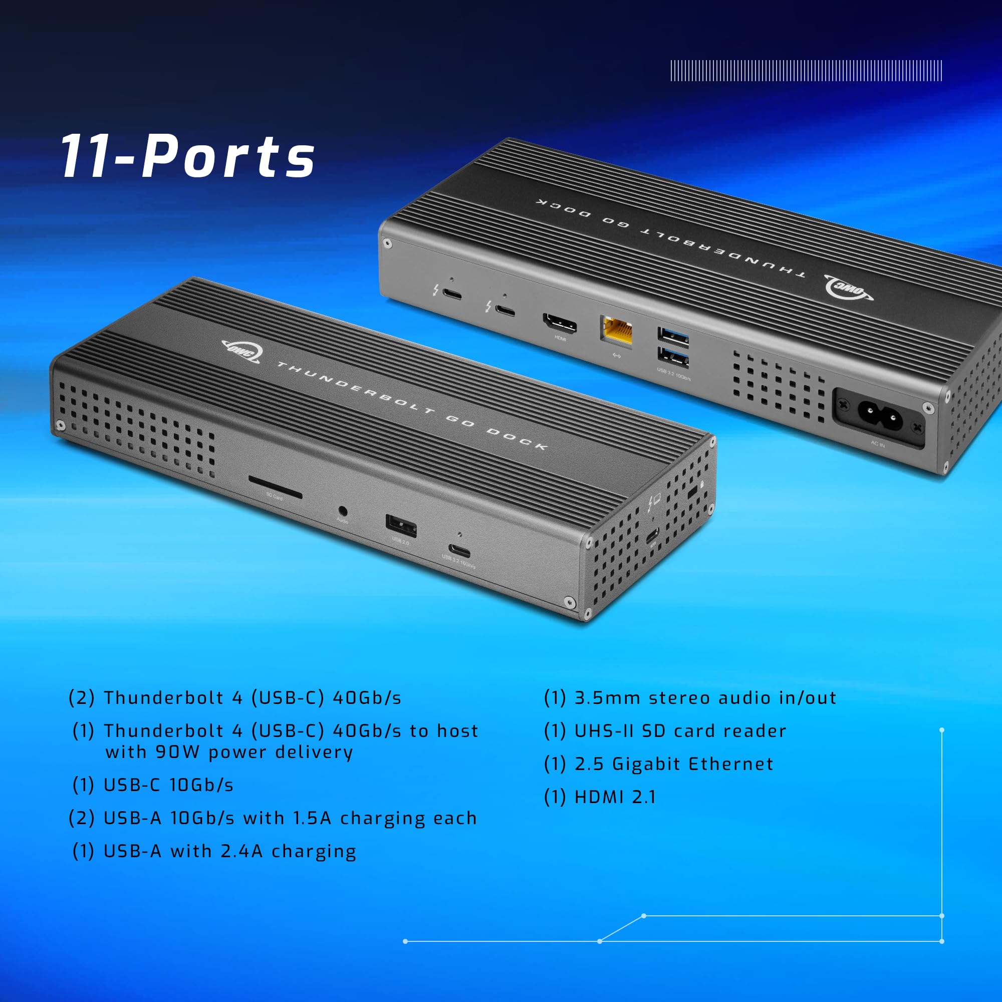 Foto 8 pulgar | Estación De Acoplamiento Owc Thunderbolt Go Dock 11 Puertos 90 W - Venta Internacional.