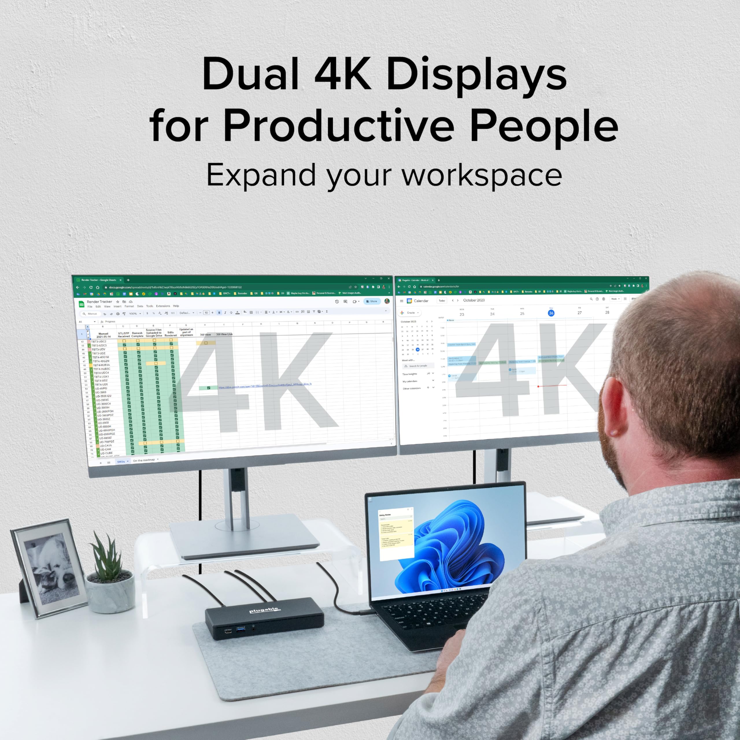 Foto 4 pulgar | Estación de Acoplamiento Usb C con Doble Monitor 2 Hdmi 4k 65 W - Venta Internacional