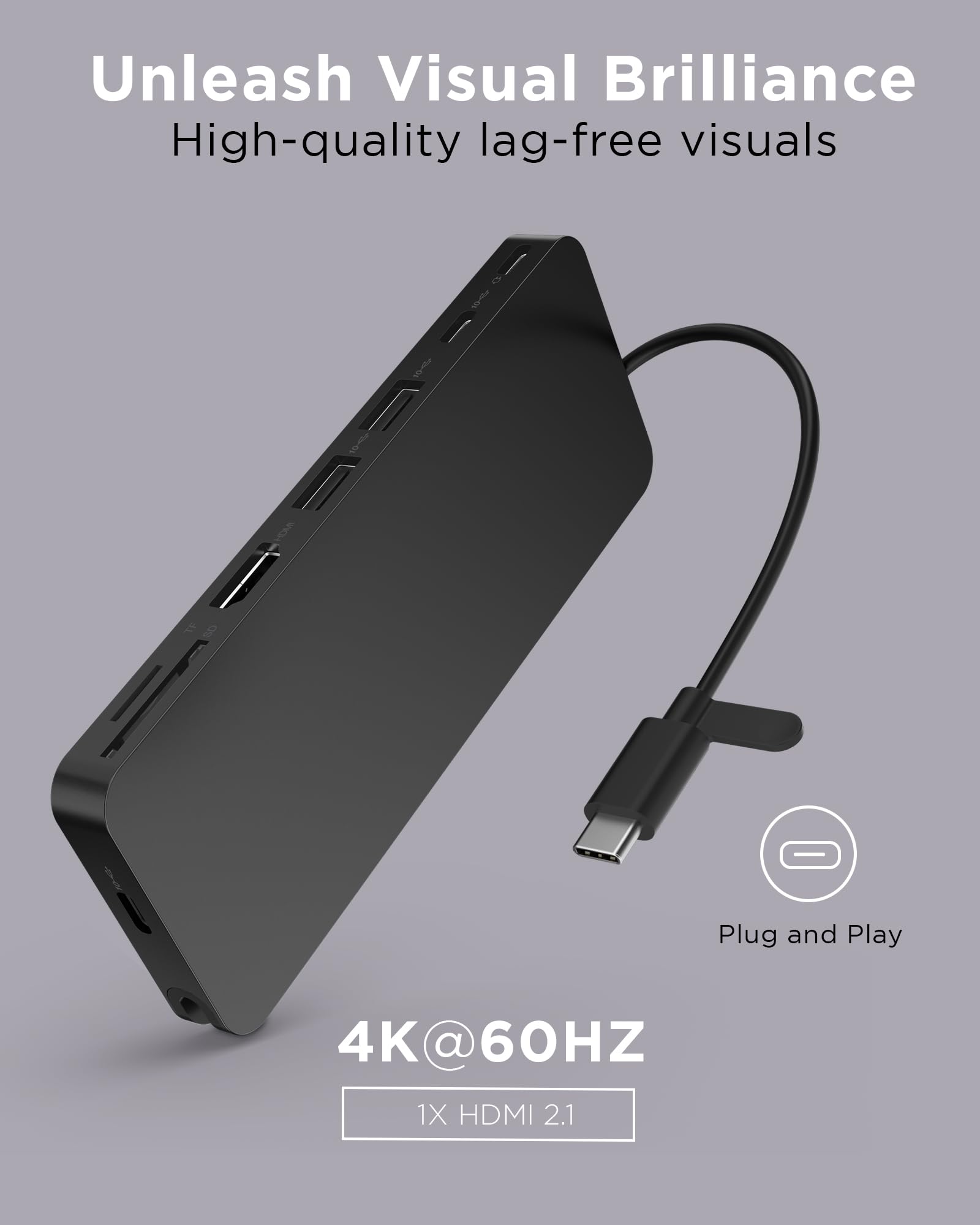 Foto 4 pulgar | Dock Lenovo Usb-c Slim Travel, 8 Puertos, 65 W, Pantalla Pd 4k - Venta Internacional.