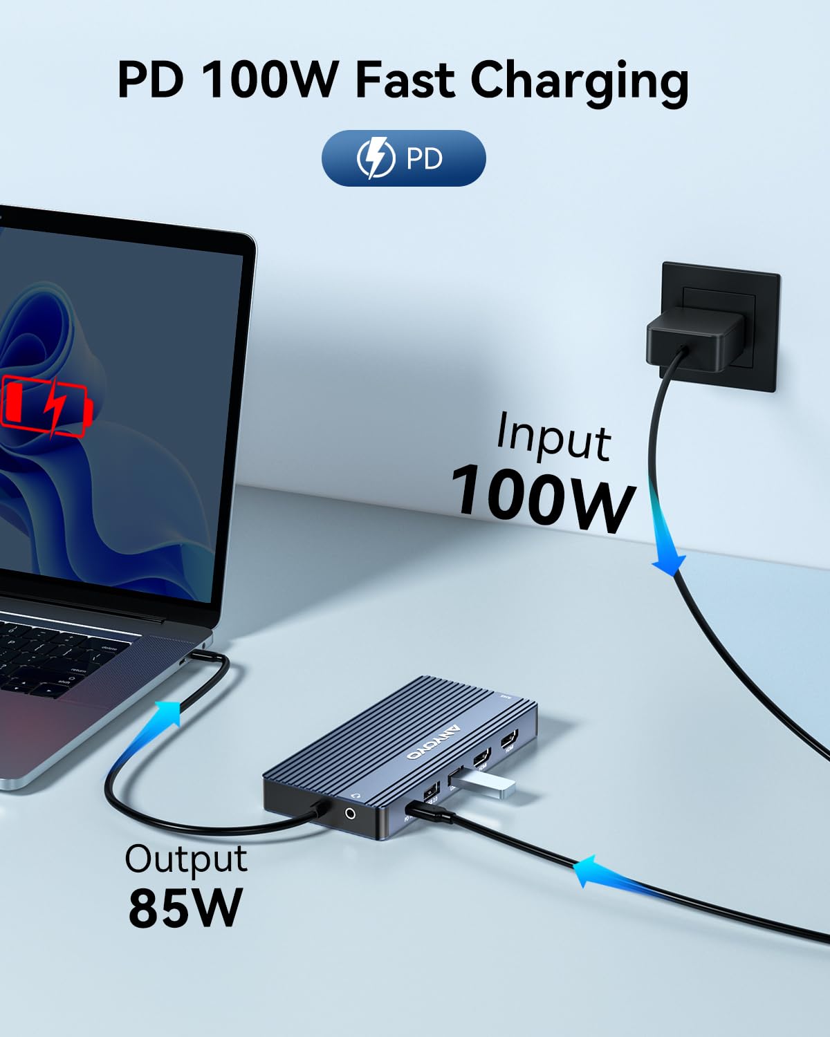 Foto 7 pulgar | Estación De Acoplamiento Anyoyo Usb C Dual Hdmi 4k 60 Hz 14 En 1 - Venta Internacional.