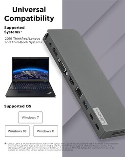 Foto 5 | Base Portátil Lenovo Usb-c Mini Dock con Hdmi Vga y Usb 3.1 - Venta Internacional