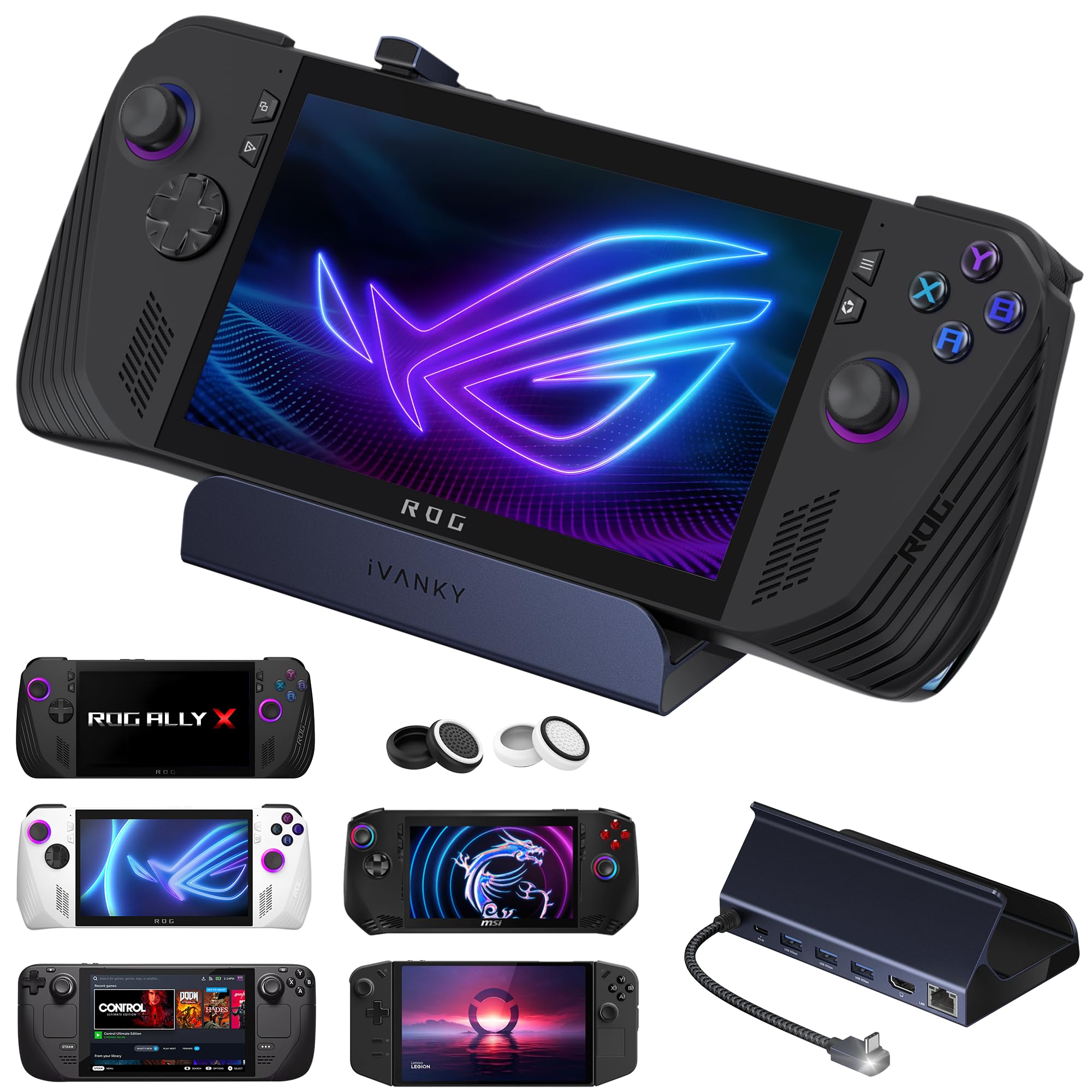 Foto 2 pulgar | Estación De Acoplamiento Ivanky 8 En 1 4k @120hz Hdmi Para Asus Rog Ally - Venta Internacional.