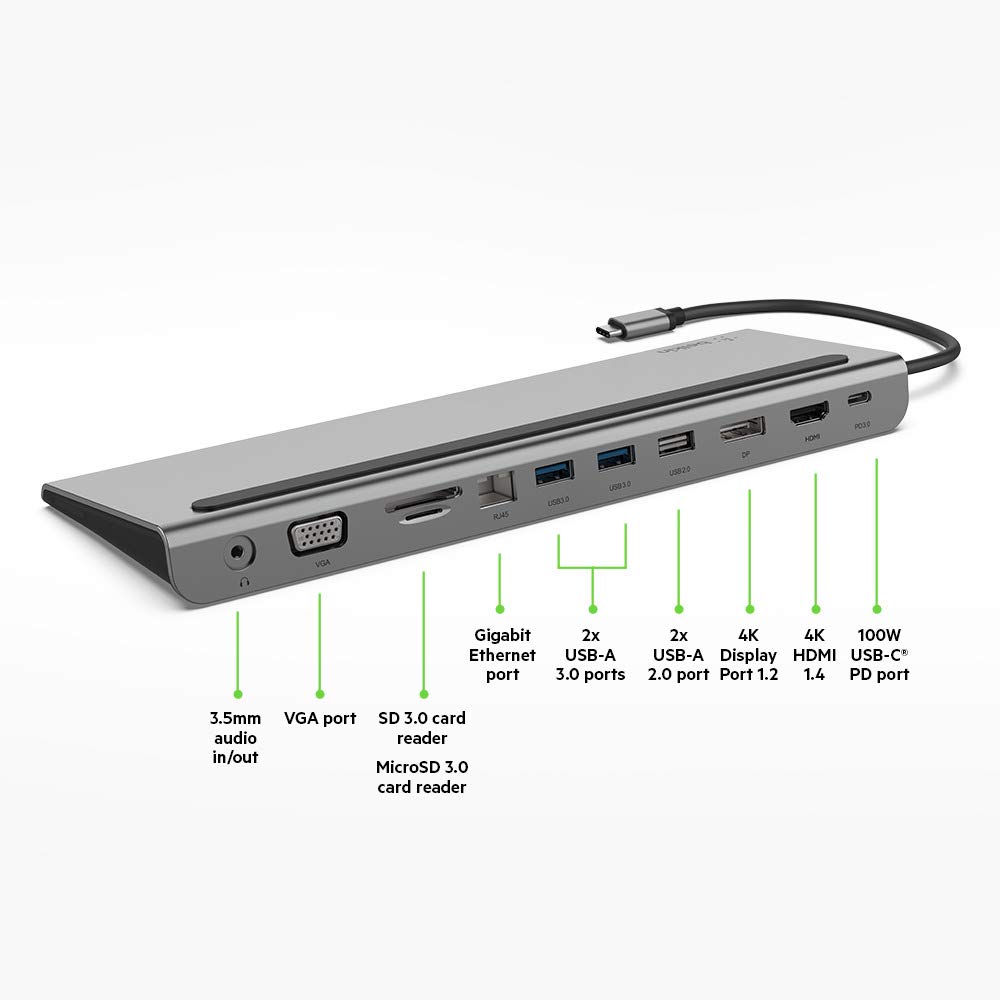 Foto 3 pulgar | Base Usb C Para Portátil Belkin 11 En 1, Multipuerto, 4k, Hdmi, 100 W - Venta Internacional.