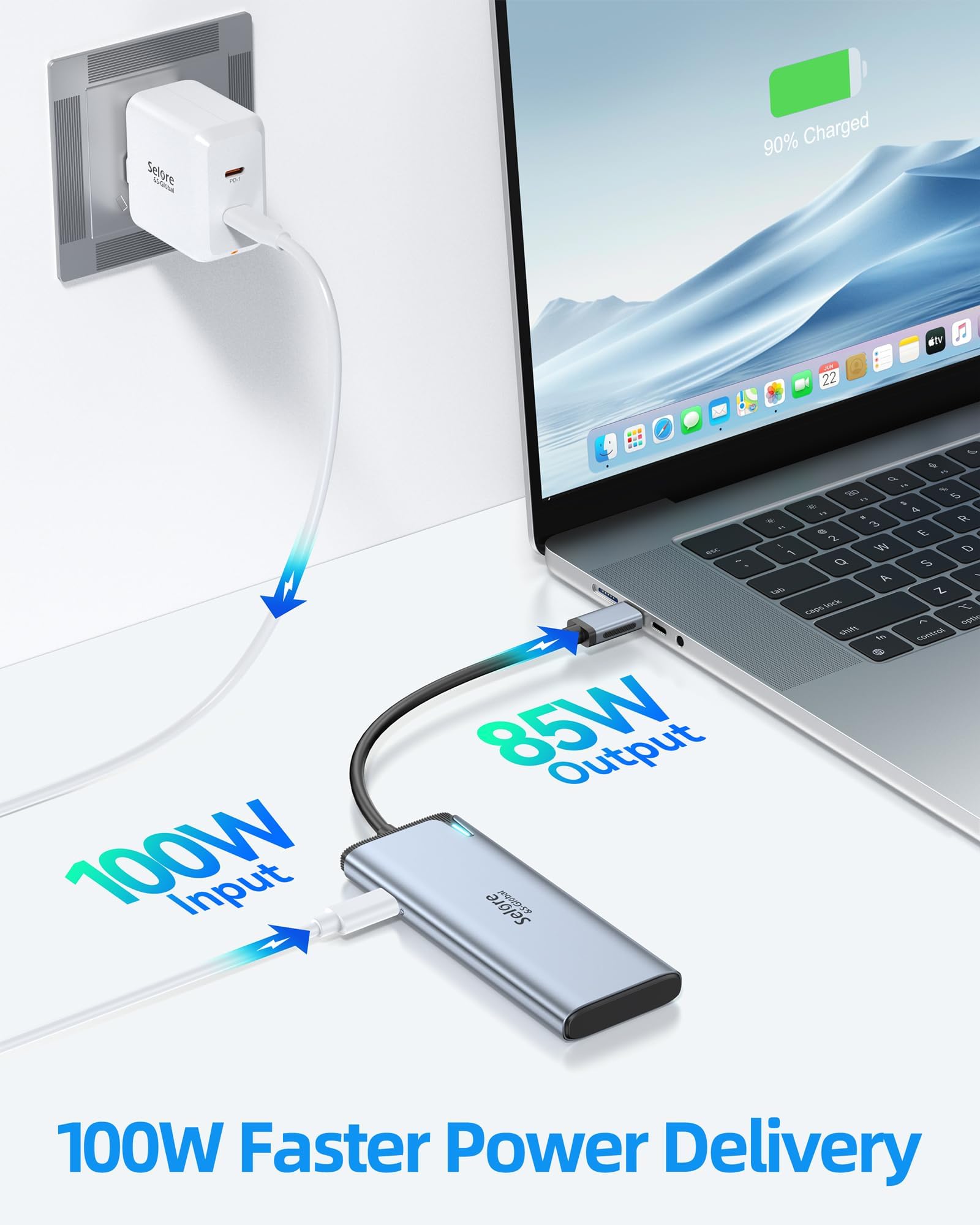 Foto 6 | Divisor Usb C Selore&s-global 4k/60 Hz Dp Alt Mode 5 En 1 - Venta Internacional.