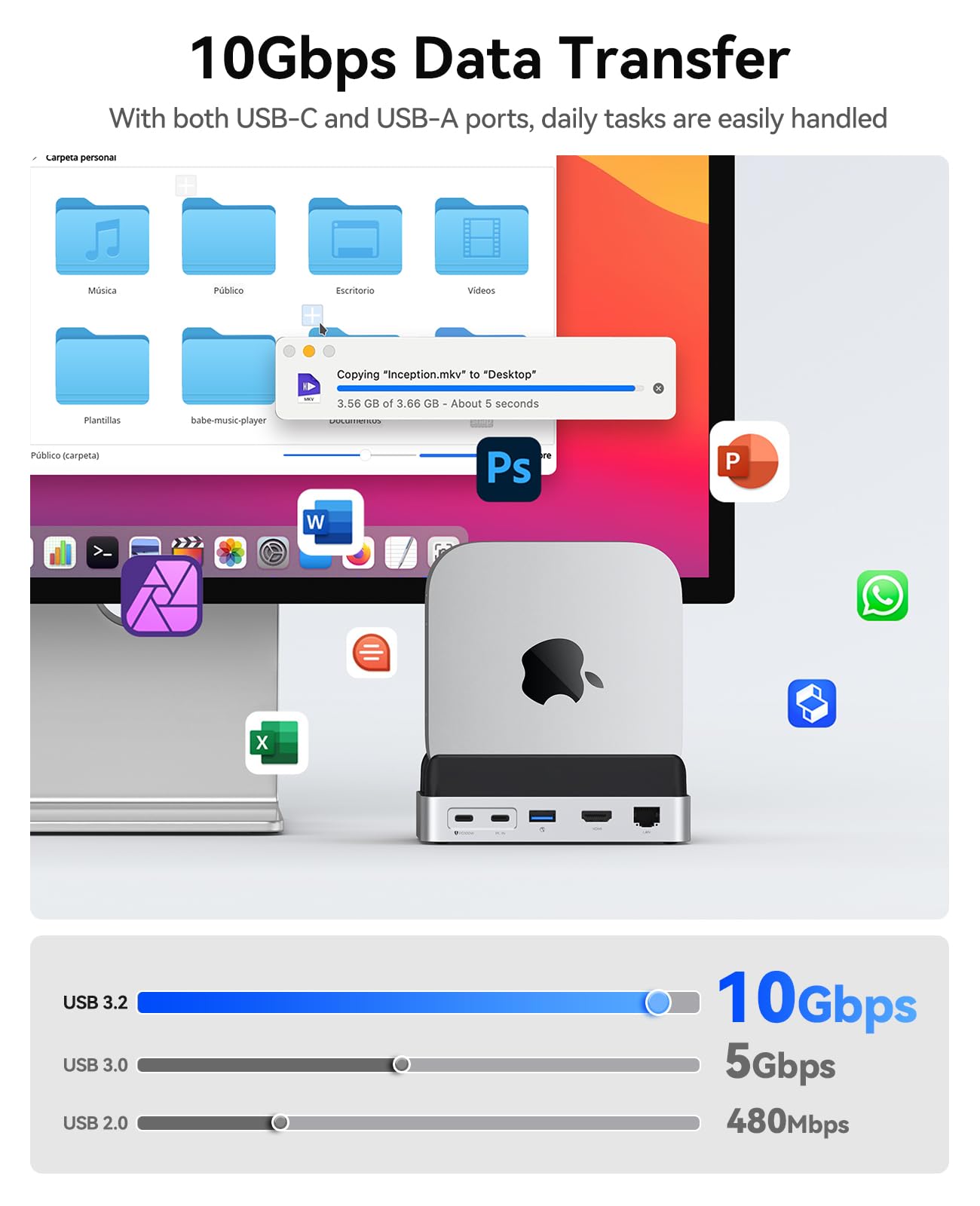 Foto 6 pulgar | Soporte Y Base Para Mac Mini M4 Orico Con Ssd De 1 Tb - Venta Internacional.
