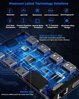 Foto 6 | Estación De Acoplamiento Hiearcool Usb C 11 En 1 Con Triple Pantalla 4k - Venta Internacional.