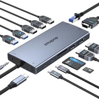Foto 1 | Estación Zmuipng 15 en 1 Doble Monitor Usb-c - Venta Internacional