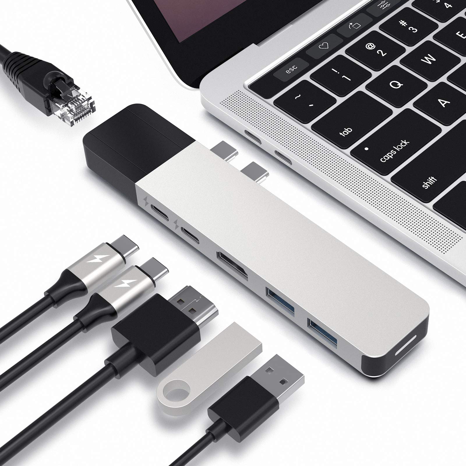 Hub Usb C Hyperdrive Net 6 En 2 Para Macbook Pro Air 4k - Venta Internacional.