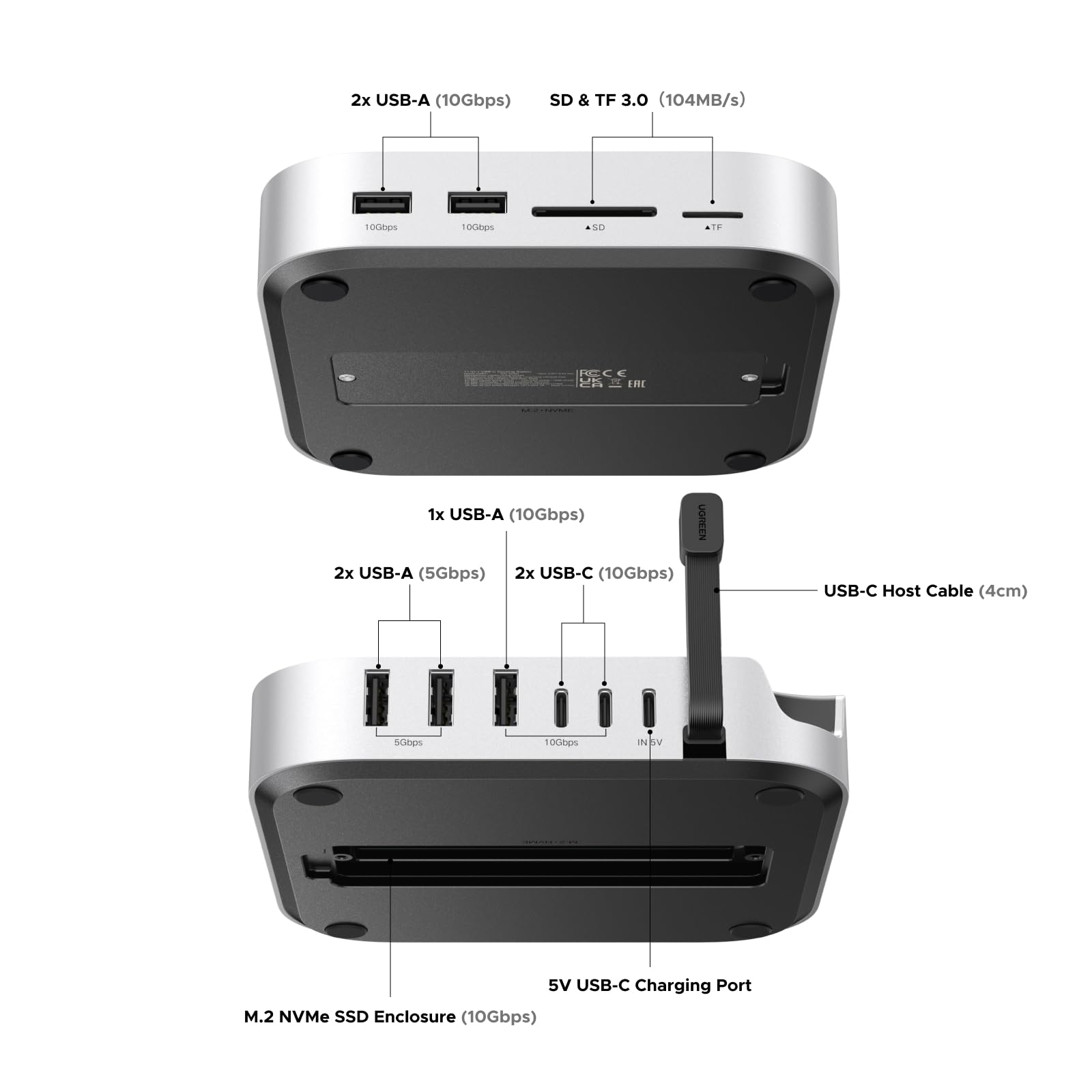 Foto 2 | Base Y Soporte Con Carcasa Ssd Nvme Para Mac Mini M4 - Venta Internacional.