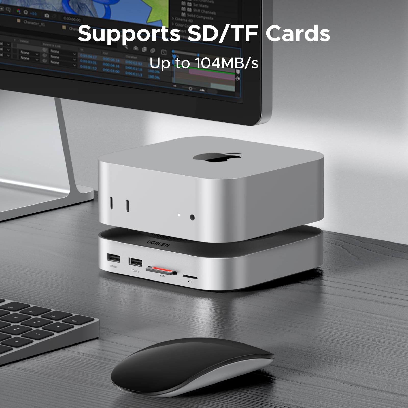 Foto 7 pulgar | Base Y Soporte Con Carcasa Ssd Nvme Para Mac Mini M4 - Venta Internacional.