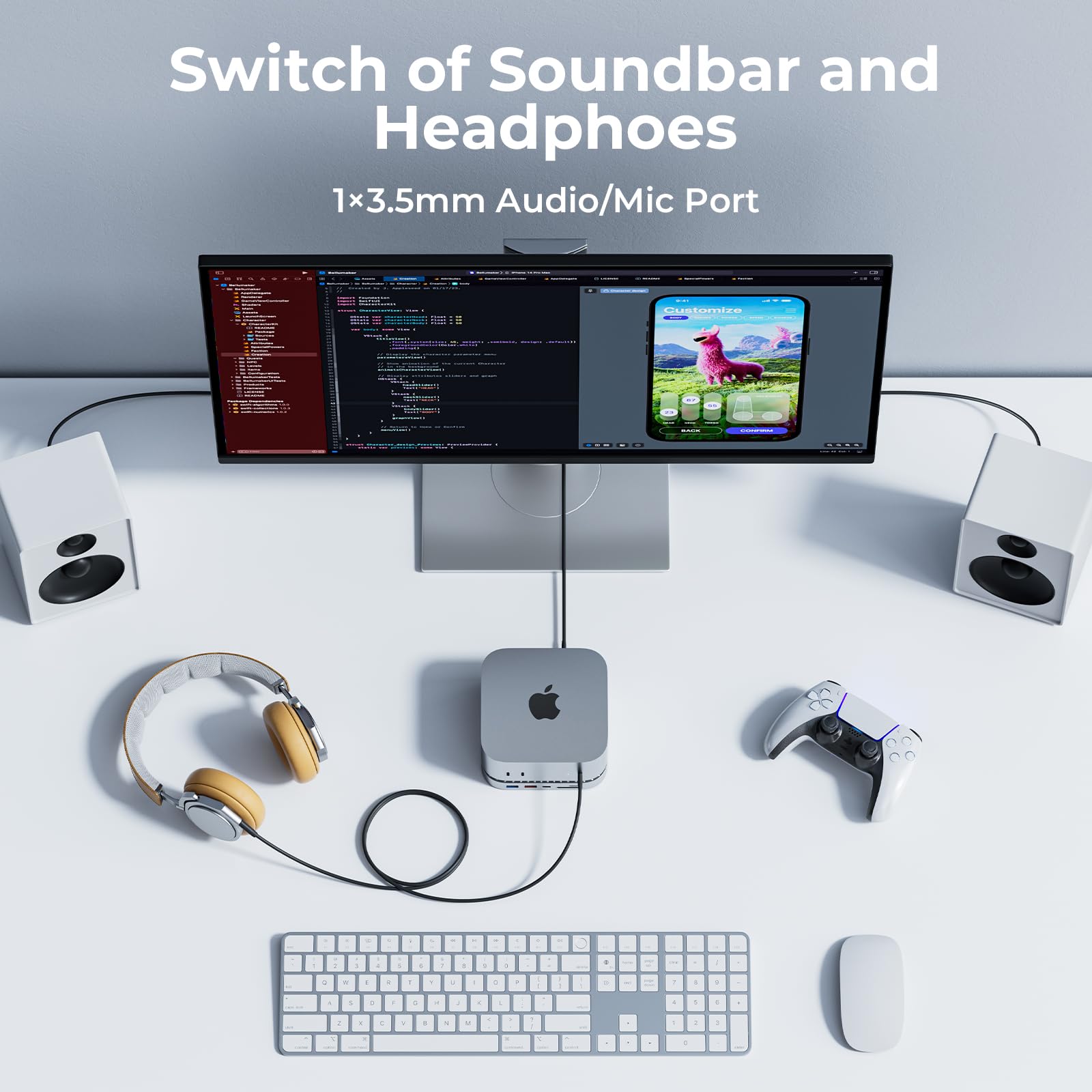 Foto 6 | Hub Usb C Para Mac Mini Dock Giissmo M4 Con Hdmi 4k De 10 Gbps - Venta Internacional.