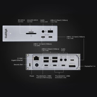 Foto 2 | Estación De Acoplamiento Thunderbolt 4 Caldigit Ts4, 18 Puertos, 98 W, Carga De 40 Gb/s - Venta Internacional.