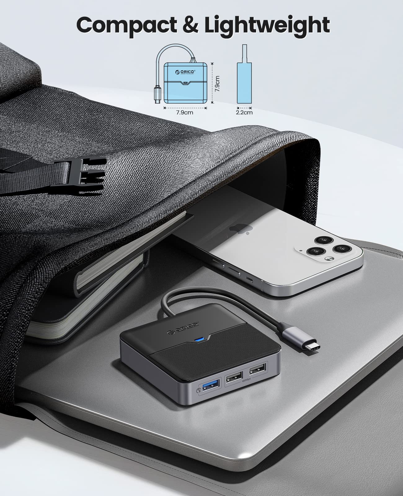 Foto 8 pulgar | Estación De Acoplamiento Usb C Hub Orico 5 En 1 Con 4k Hdmi 60 W Pd - Venta Internacional.