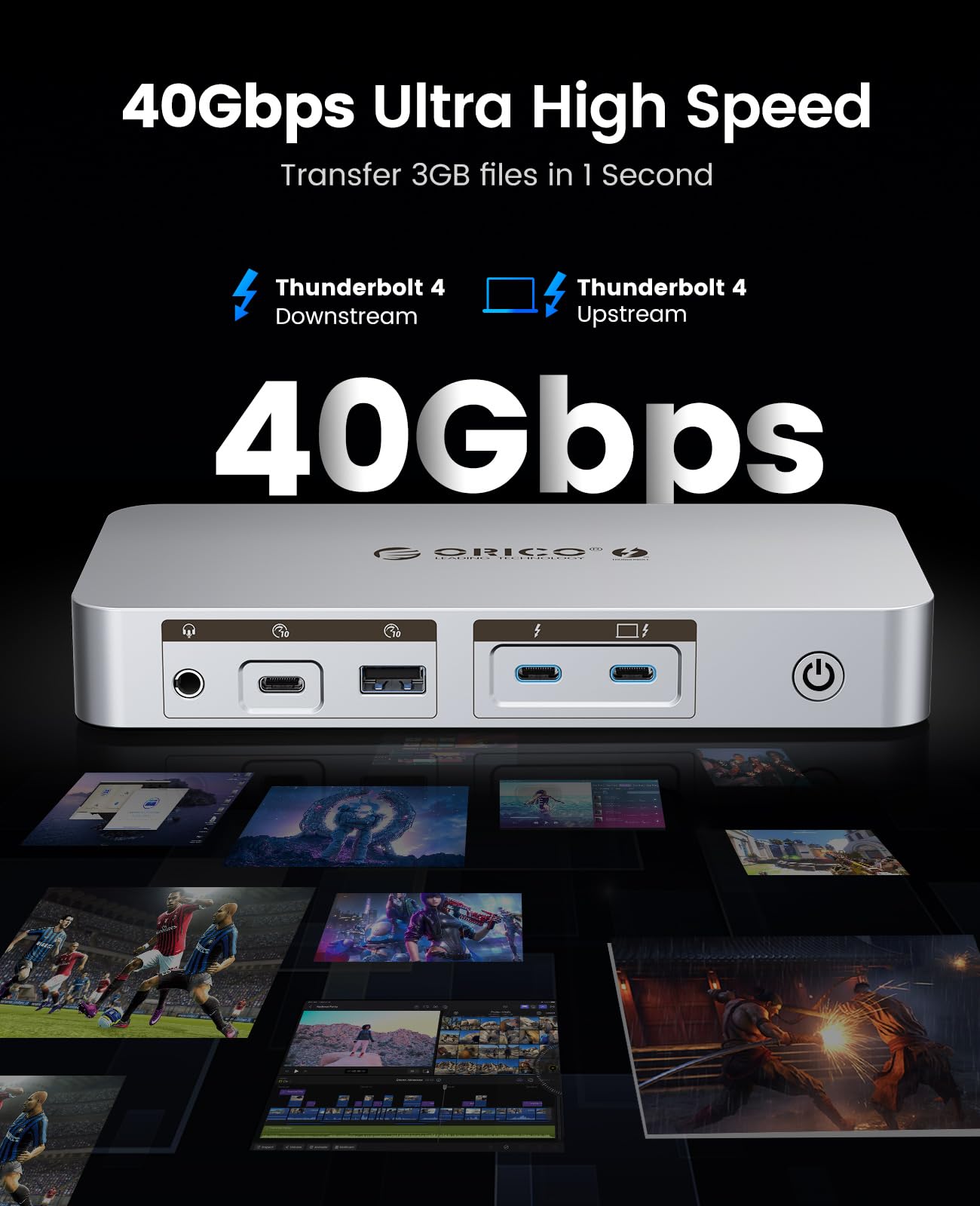 Foto 3 pulgar | Estación De Acoplamiento Thunderbolt 4 Orico 12 En 1 Hub De 40 Gbps - Venta Internacional.
