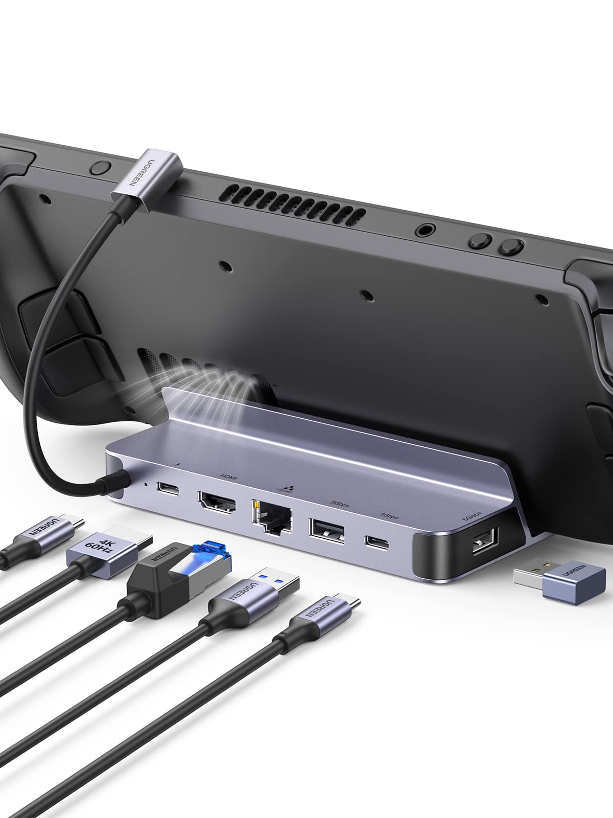 Foto 2 pulgar | Estación De Acoplamiento Ugreen Steam Deck Dock 6 En 1 Con Hdmi 4k De 100 W - Venta Internacional.