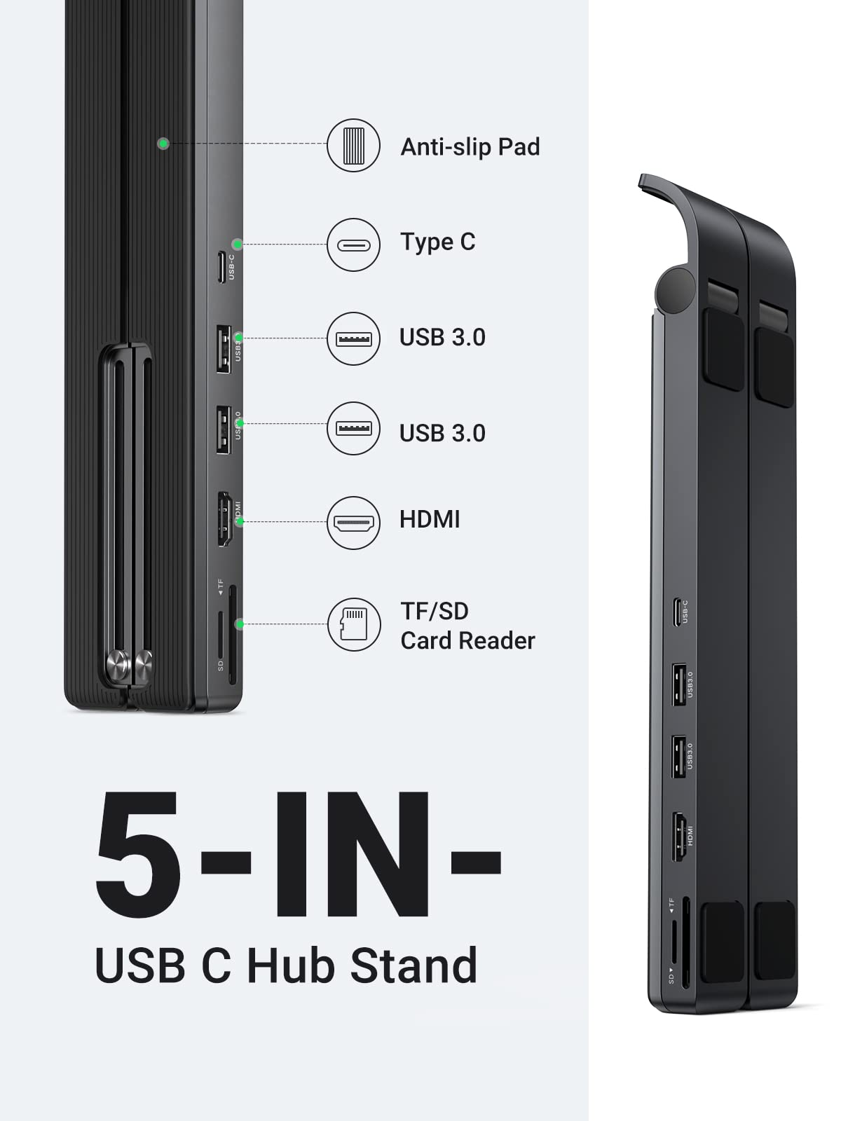 Foto 3 pulgar | Estación De Acoplamiento Para Ordenador Portátil Ugreen Usb C 4k Hdmi Tf/sd 2 Usb 3.0 - Venta Internacional.