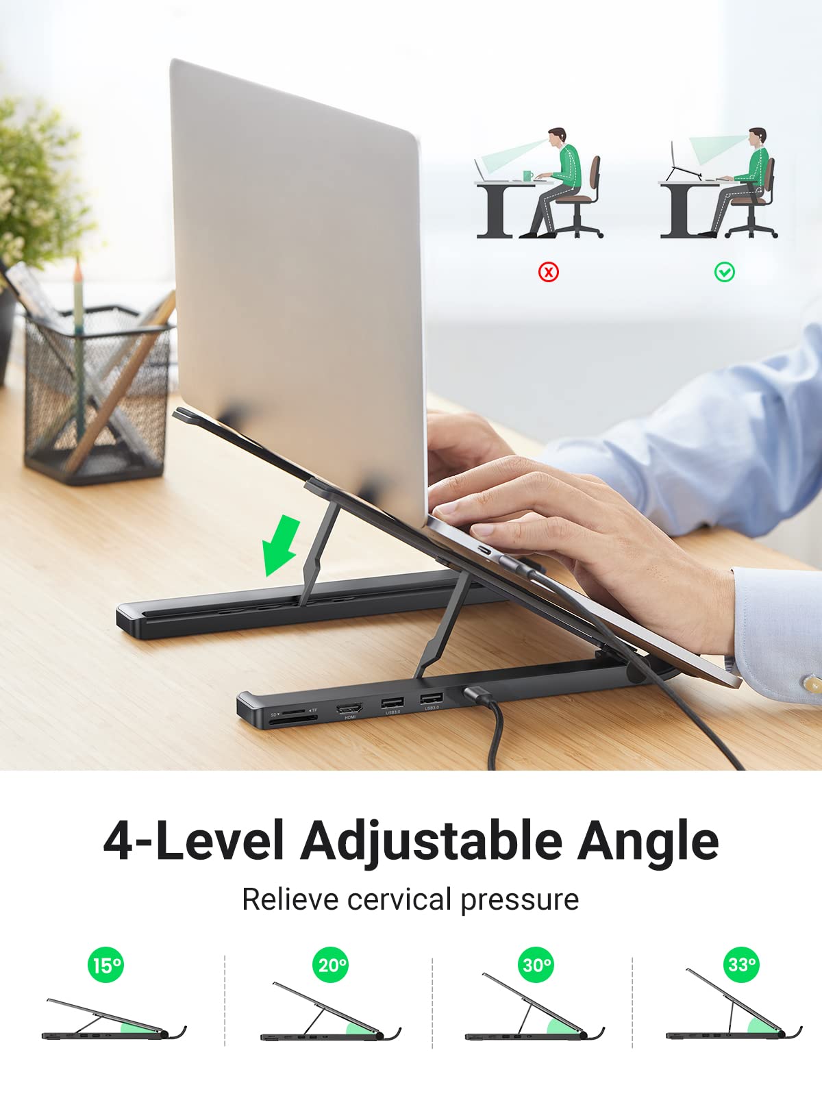 Foto 4 pulgar | Estación De Acoplamiento Para Ordenador Portátil Ugreen Usb C 4k Hdmi Tf/sd 2 Usb 3.0 - Venta Internacional.