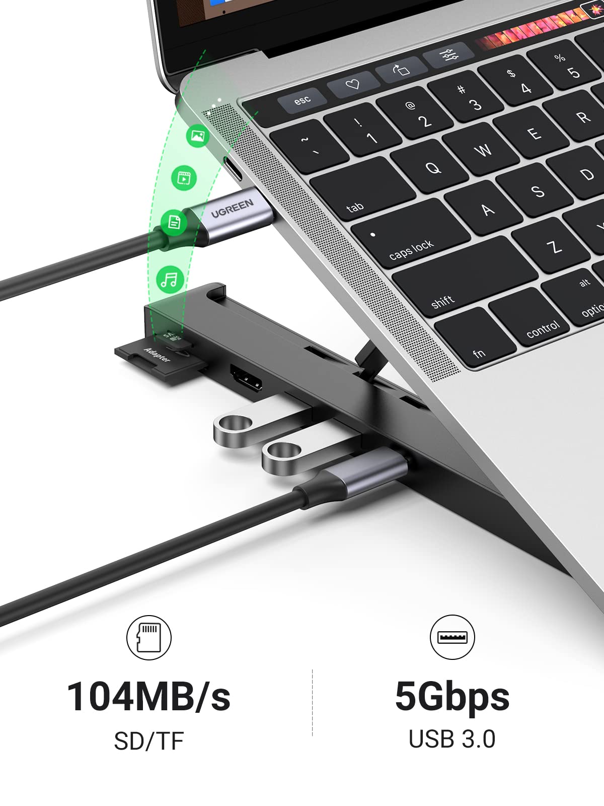 Foto 6 | Estación De Acoplamiento Para Ordenador Portátil Ugreen Usb C 4k Hdmi Tf/sd 2 Usb 3.0 - Venta Internacional.