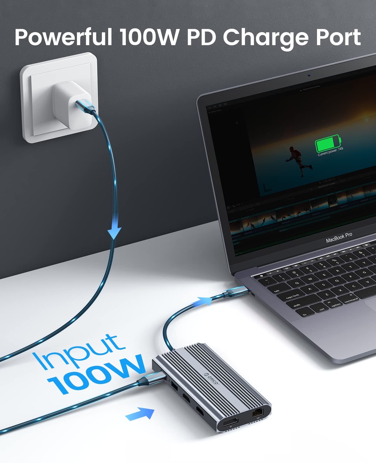 Foto 5 | Adaptador Docking Station Orico Usb C A Hdmi Dual 12 En 1 Gris - Venta Internacional.