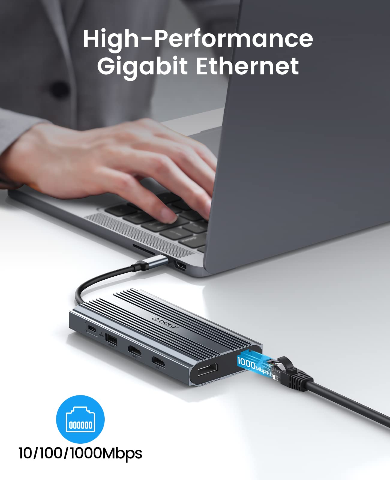 Foto 7 pulgar | Adaptador Docking Station Orico Usb C A Hdmi Dual 12 En 1 Gris - Venta Internacional.