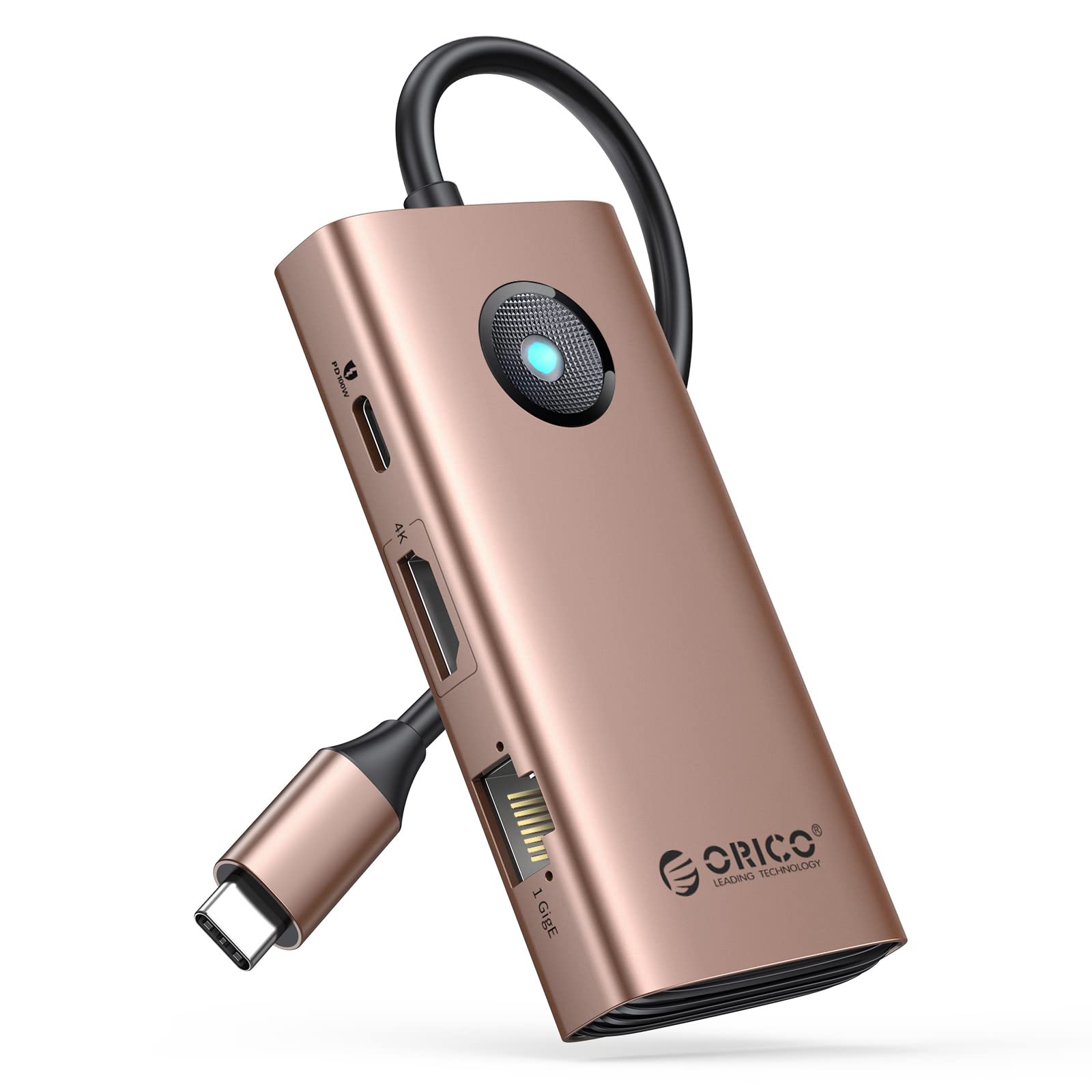 Adaptador Ethernet Usb C Hub Orico 6 En 1 Con Ethernet De 1000 Mbps - Venta Internacional.